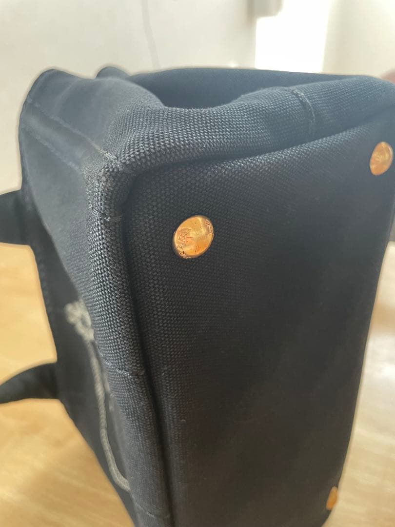 PRADA 黒 ショルダーバッグ カナパ S