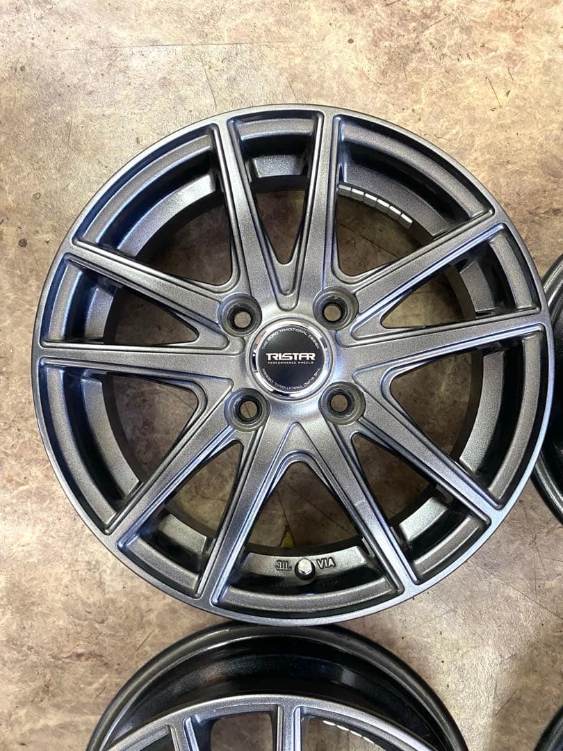 美品アルミホイール TRISTAR 14インチ 4.5J 4H オフセット45