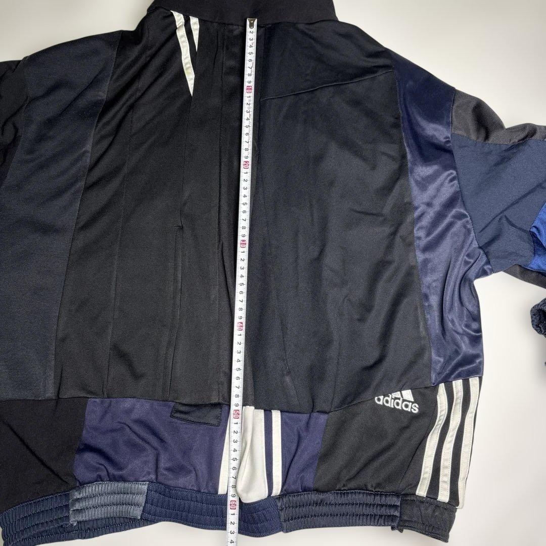 リメイクジャージ adidas生地 再構築 トラックジャケット XL相当