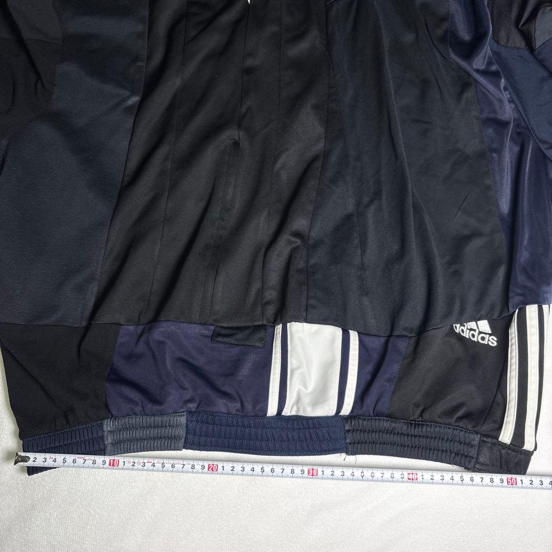 リメイクジャージ adidas生地 再構築 トラックジャケット XL相当