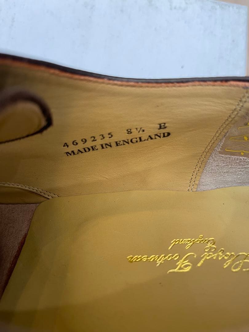 英国製ロイドフットウェア ダークブラウンディアスキン Uチップ UK8.5E