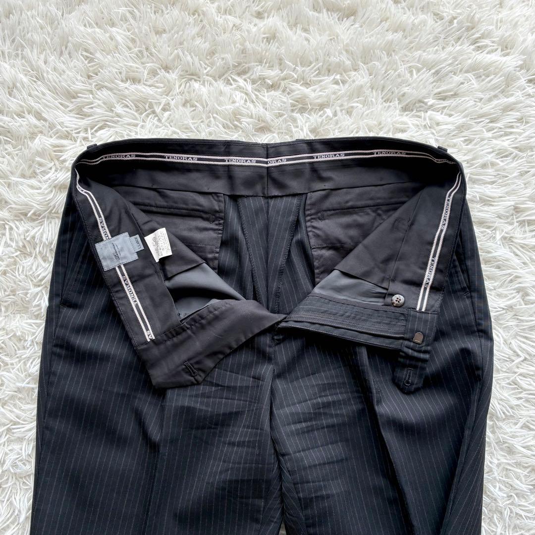 【美品】TENORAS ティノラス ストライプ 3ピース スーツ XL グレー