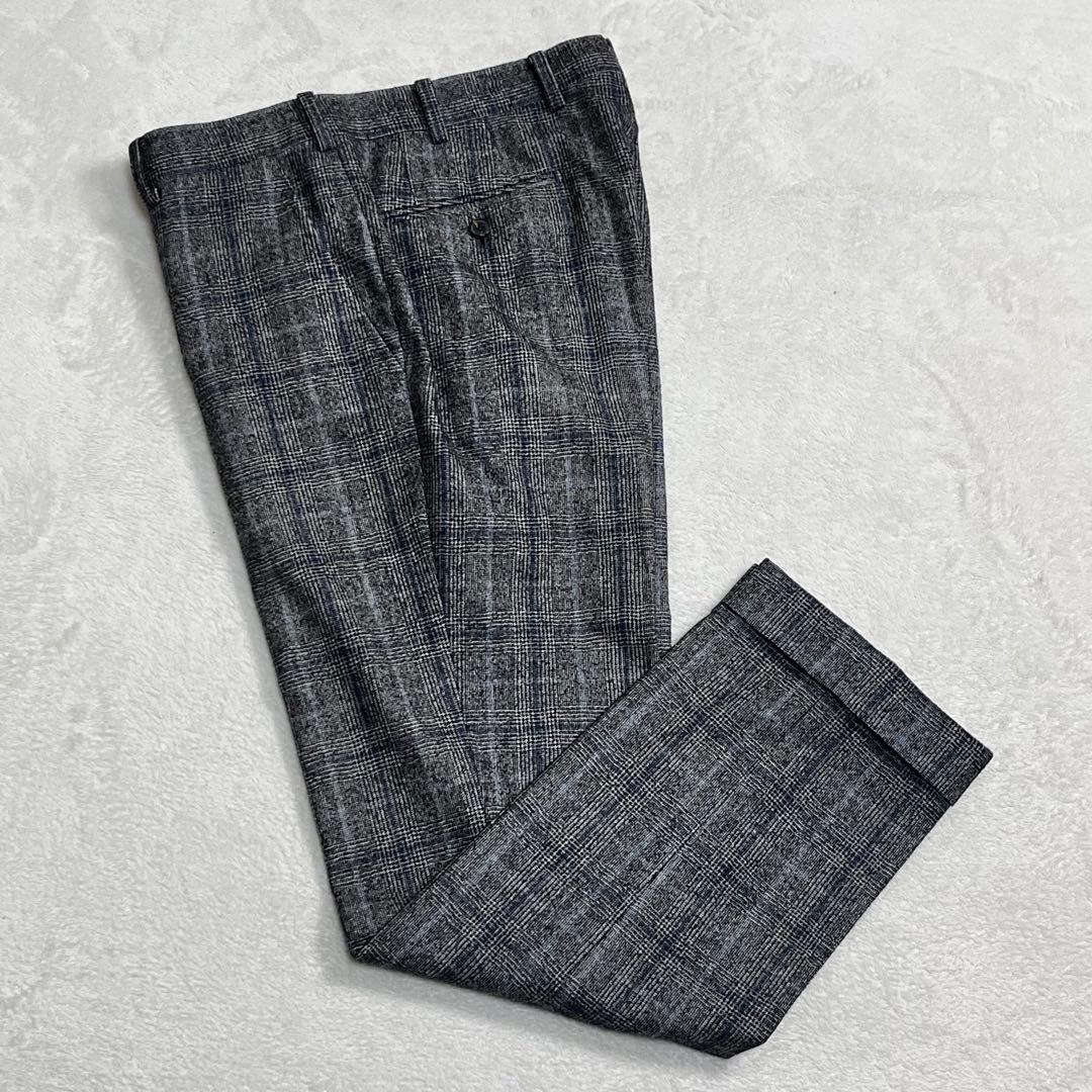 美品『ギルドホール』デルフィノ イタリア生地 グレンチェックセットアップスーツ