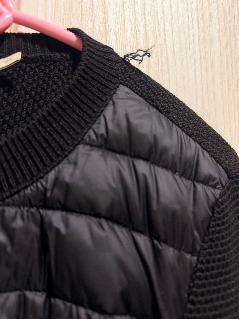 MONCLER ブラック ダウンカーディガン　カーディガン【訳あり】