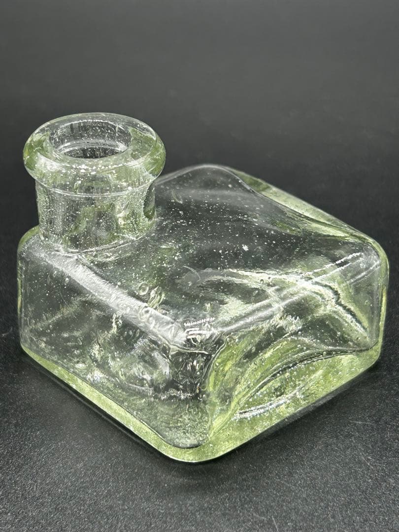 クツ型インク瓶　サムライインキ　レトロ瓶　ガラス　ペロペロ