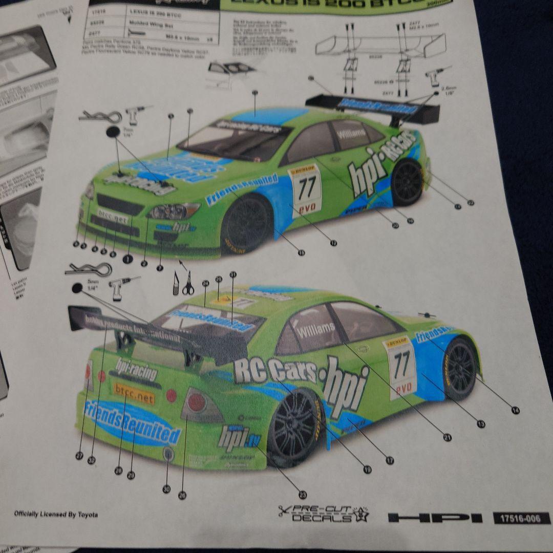 ＬＥＸＵＳラジコンカー用透明ボディ　新品