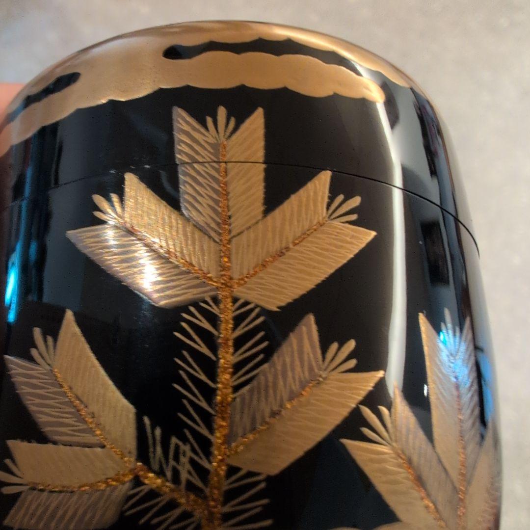 辻石斉 雲鶴若松 大棗 共箱 共布