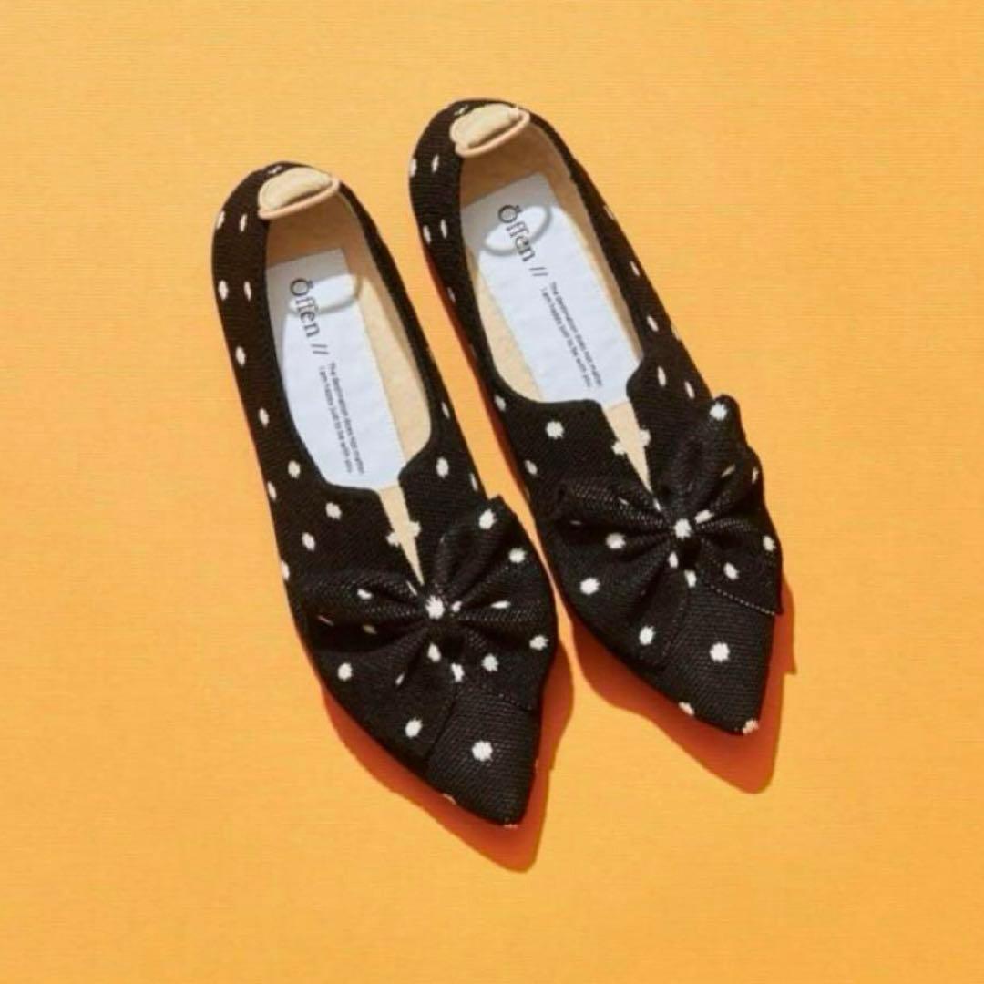 靴 Offen pointed-BUTTFEE / BLACK & IVORY