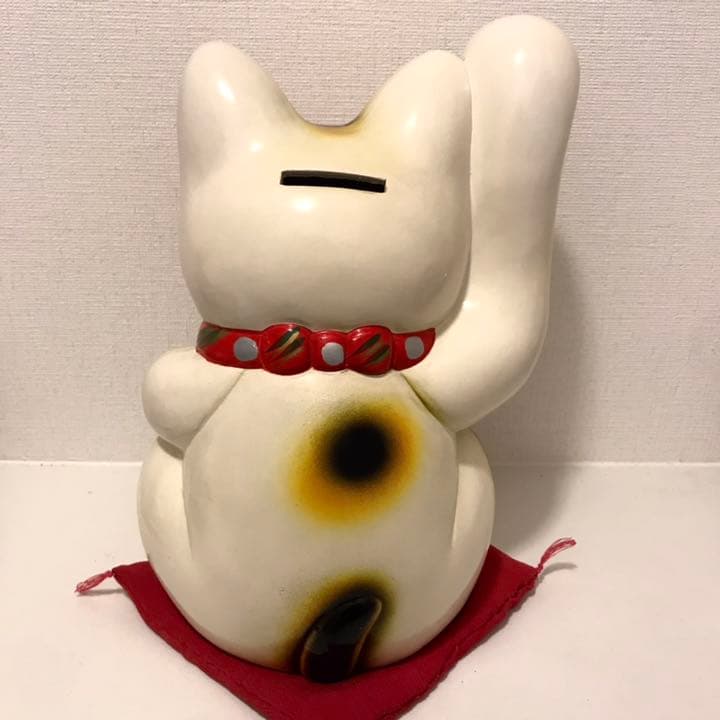 招き猫　陶器　開運昭和レトロ　貯金箱