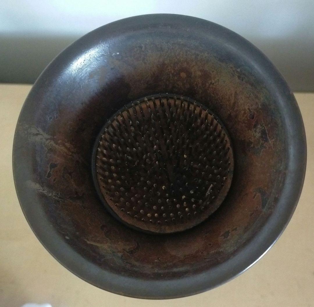 池坊 生け花 銅製 唐金 花器 花びん 花瓶 華道具 花入 フラワースタンド