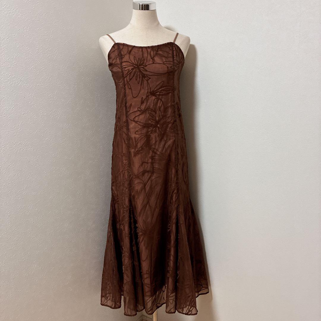 kanaカナ　nianaブラウン　ボウタイリボンボレロキャミワンピセットドレス