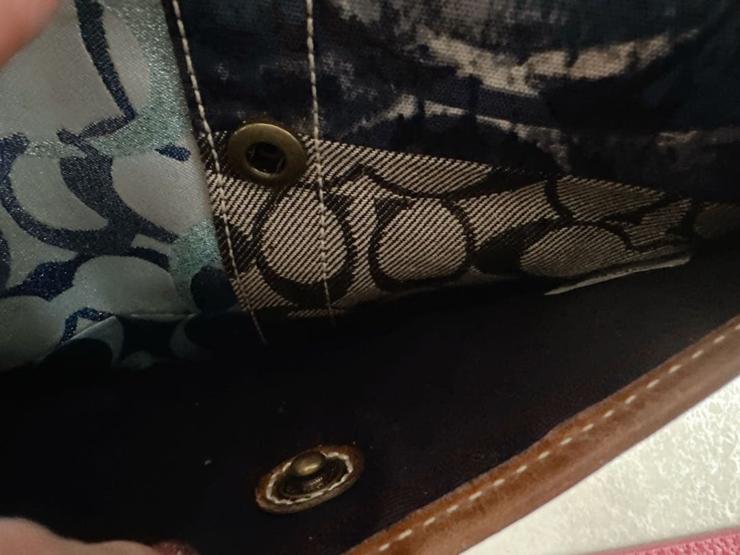 COACH コーチ パッチワーク デニム ワンショルダーバッグ シグネチャー 大