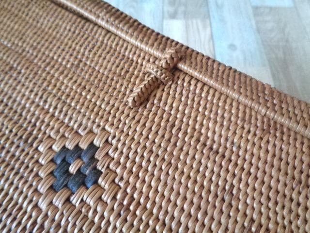 2種類セット●四角ボックス●フタ付●柄入●アタ●バリ島●1025.1