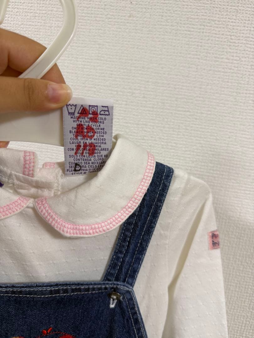 プーさん　ベビーロンパース　オーバーオール　ヴィンテージ　古着　24M