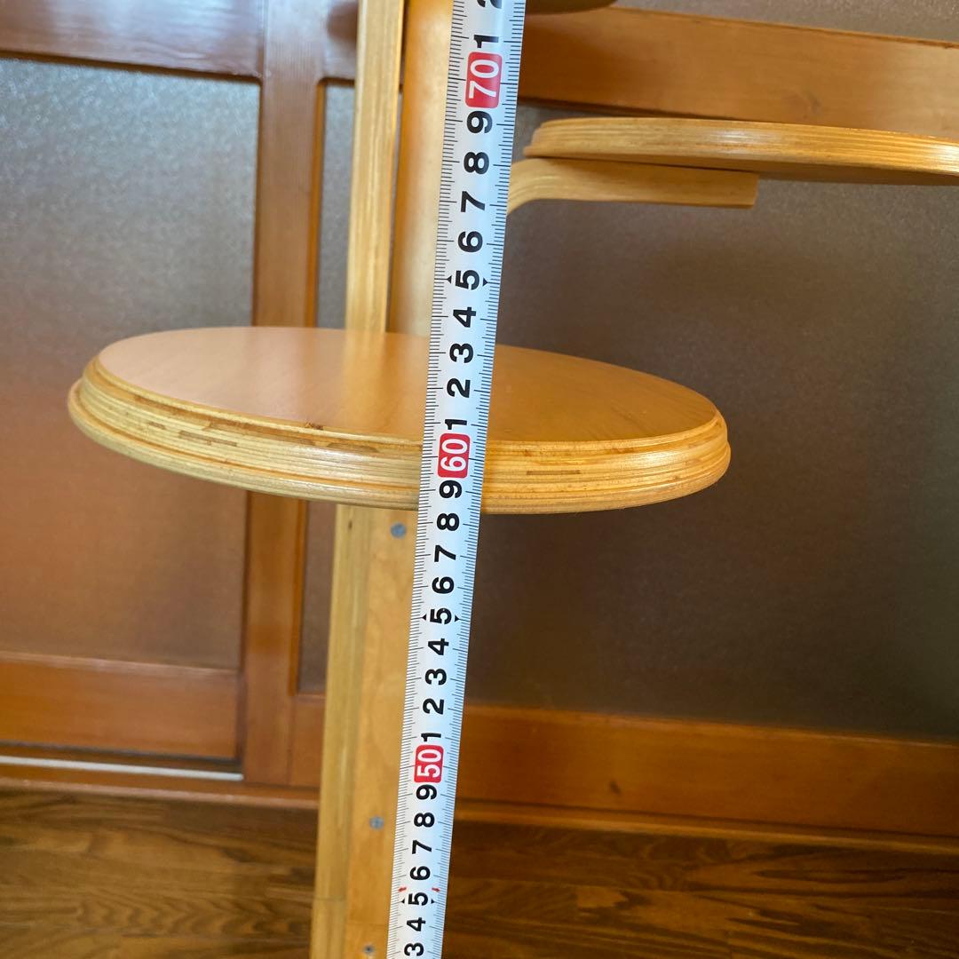 お洒落】木製4連フラワースタンド　小物置き　レトロ