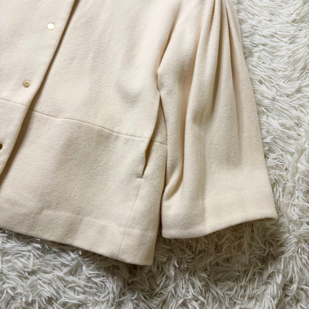 美品✨ ユナイテッドアローズ W ノーカラー メタルボタン ショートコート