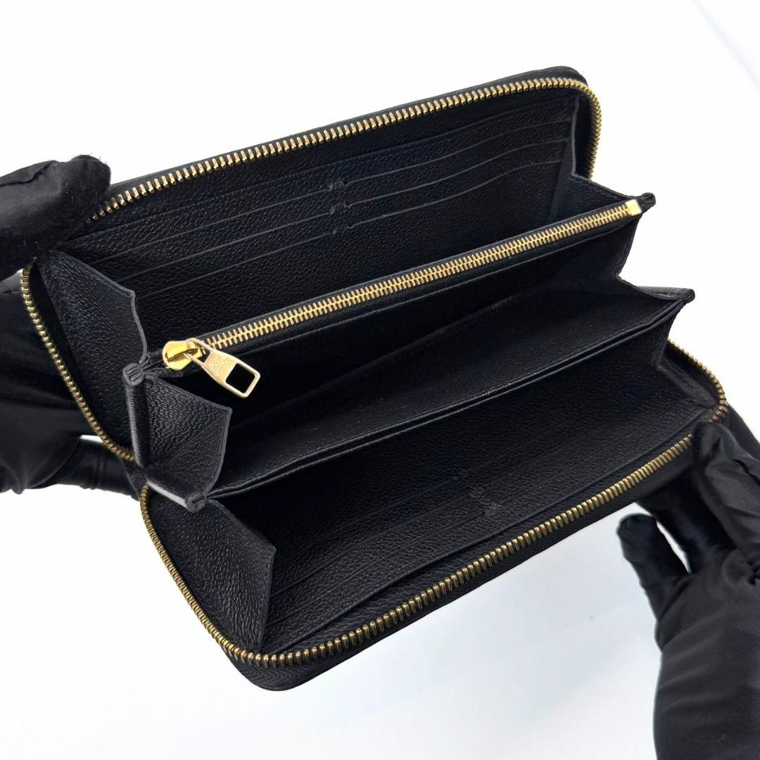 美品 ルイヴィトン モノグラム アンプラント ジッピーウォレット 黒 財布 箱