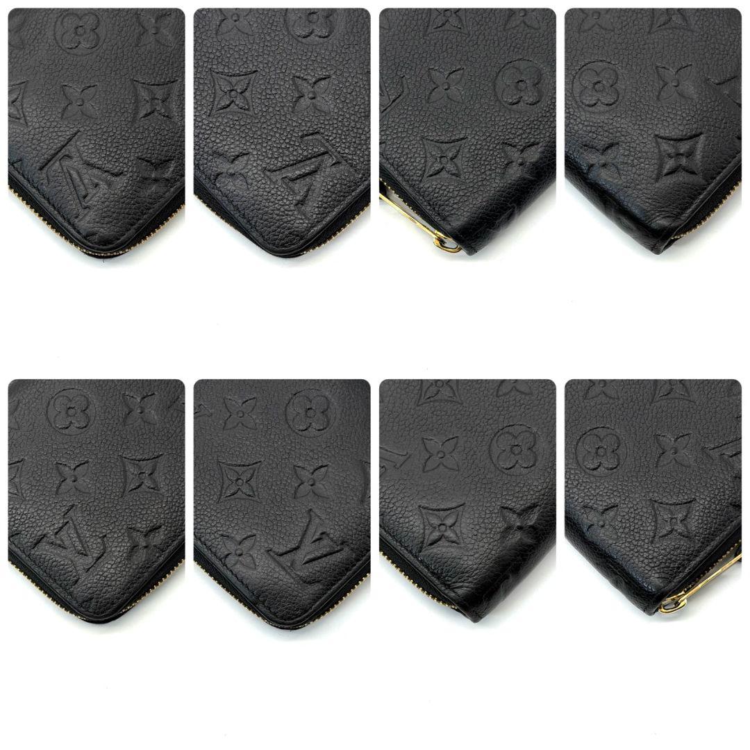 美品 ルイヴィトン モノグラム アンプラント ジッピーウォレット 黒 財布 箱