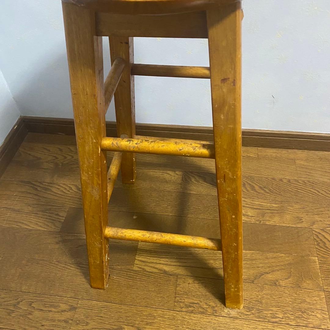 アンティーク 丸 スツール 飾り台 花台 レトロ