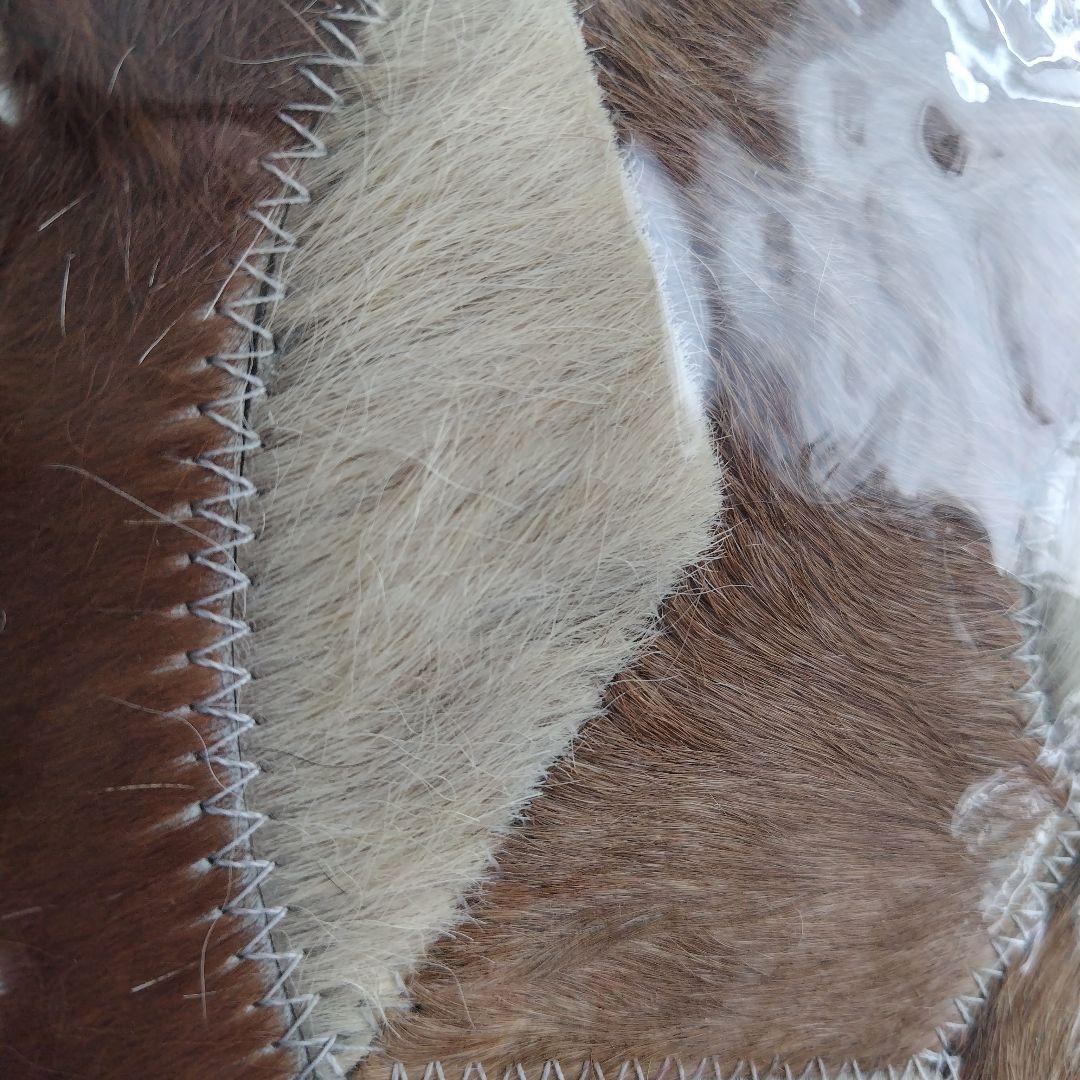 未開封！アメリカンヴィンテージハラコ 本革 ラウンド型マット 3枚 26cm