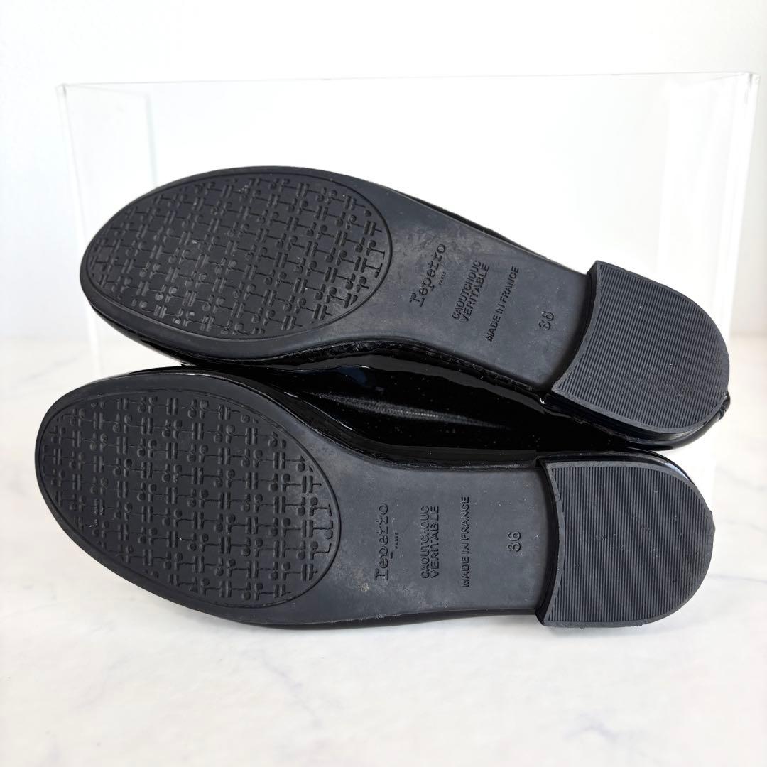 極美品 レペット 36 Lili リリ バレエシューズ エナメル ブラック