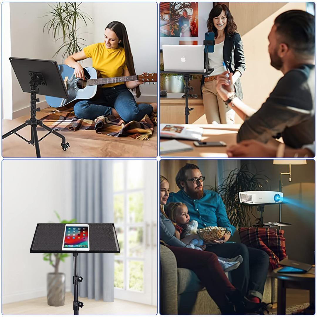 高さ調整機能 180 三脚式 3段階 プロジェクタースタンド キャスター付