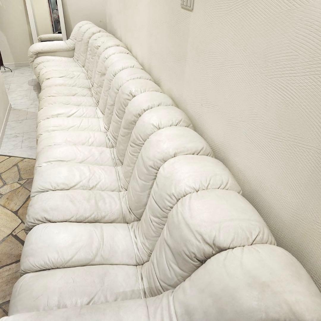 最高級 mobilia製 スネークソファセット 17連　組み換え　本革