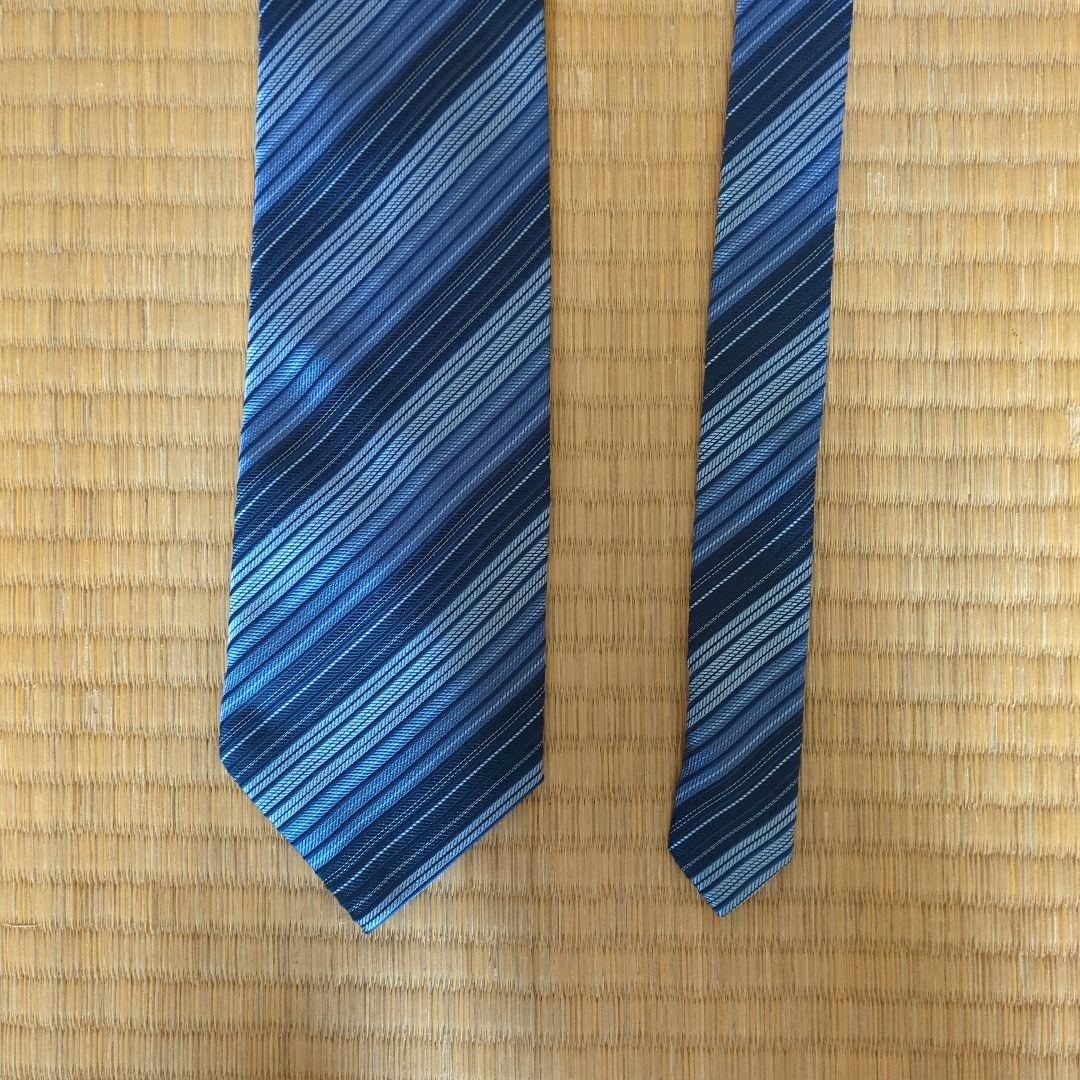 【kanch】ネイビーストライプスーツ・ブラックスーツ　ネクタイ付き