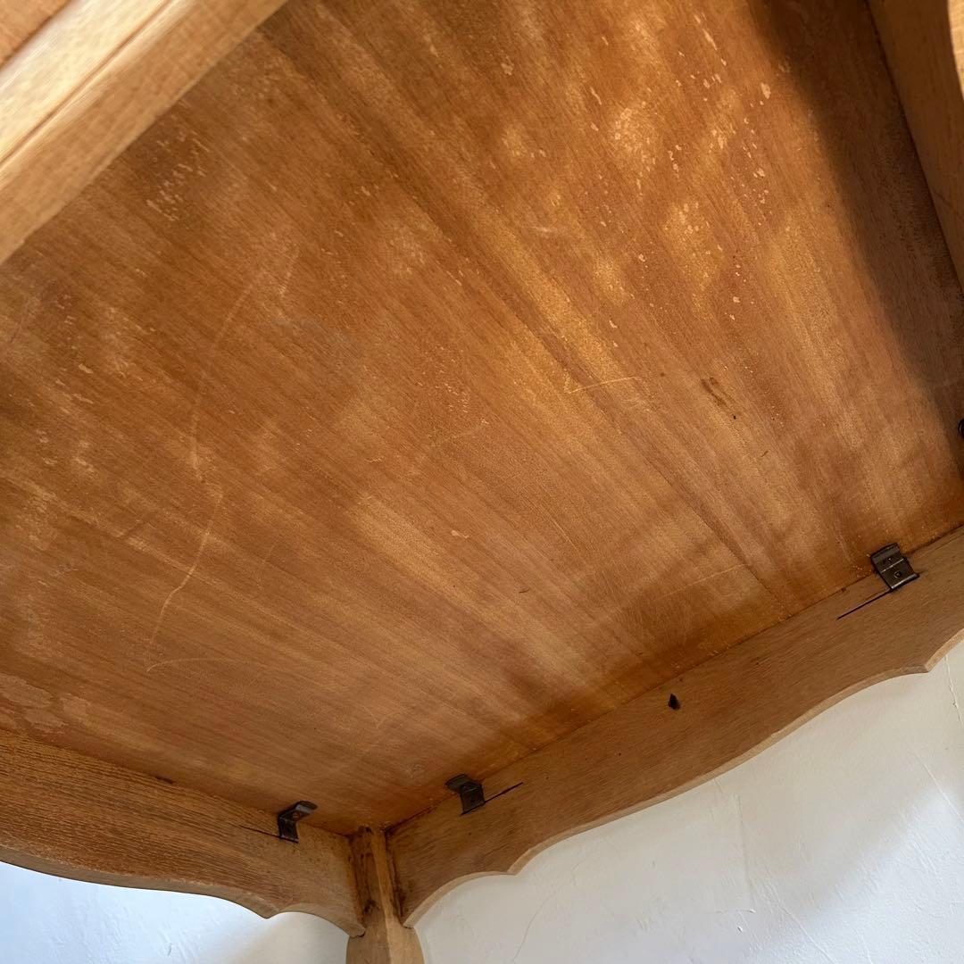 フランスアンティーク　ダイニングテーブル　スクエアテーブル　猫脚　剥離　正方形