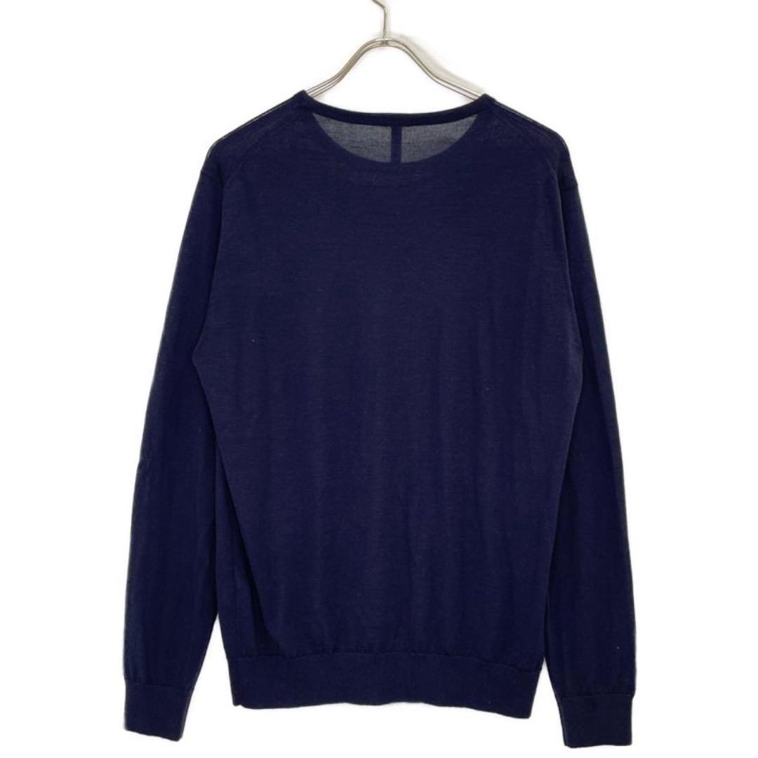 トレンタセッタンタ 30/70 ネイビー カシミヤシルク クルーネックニット48
