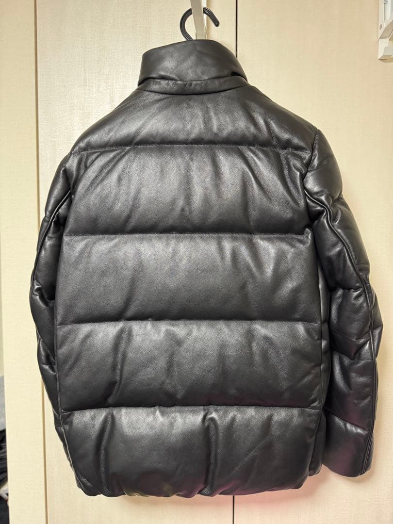美品　ナノユニバース　ラムレザーダウンジャケット　Sサイズ