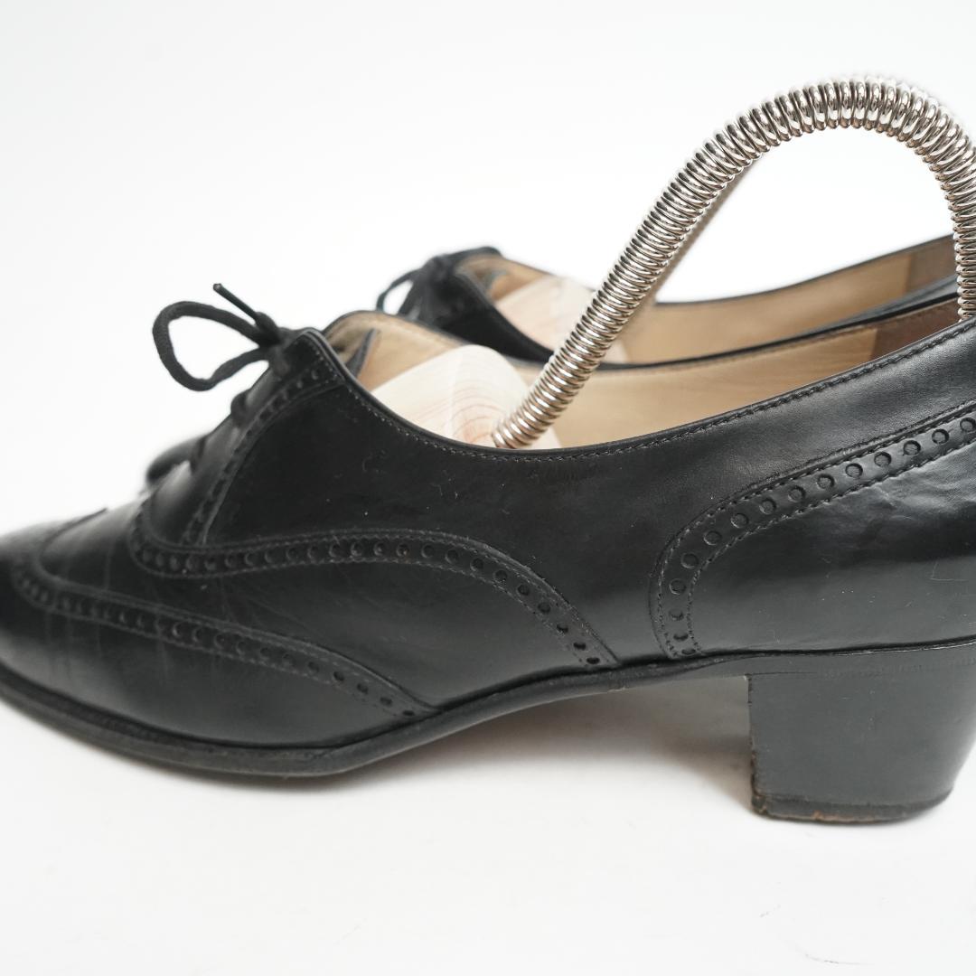 タニノクリスチー ローファー パンプス ヒール メダリオン 6 1/2 23.5