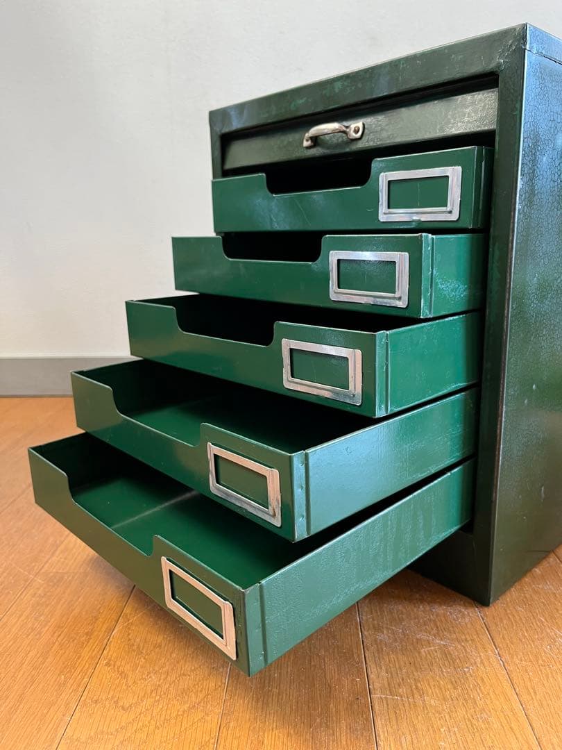 ヴィンテージ　WAKO スチールチェスト　シャッター　インダストリアル　工業系