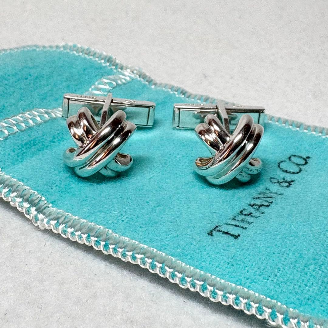 Tiffany&Co.★カフリンクス カフス シグネチャークロス シルバー925
