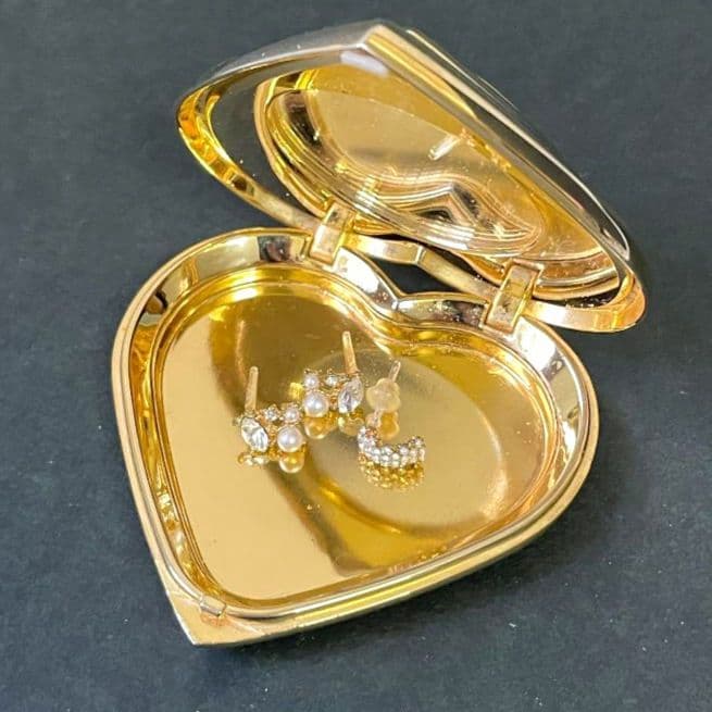 ✦イヴ・サンローラン YSL／ジュエルパウダーケース グリーン♡ヴィンテージ ✦