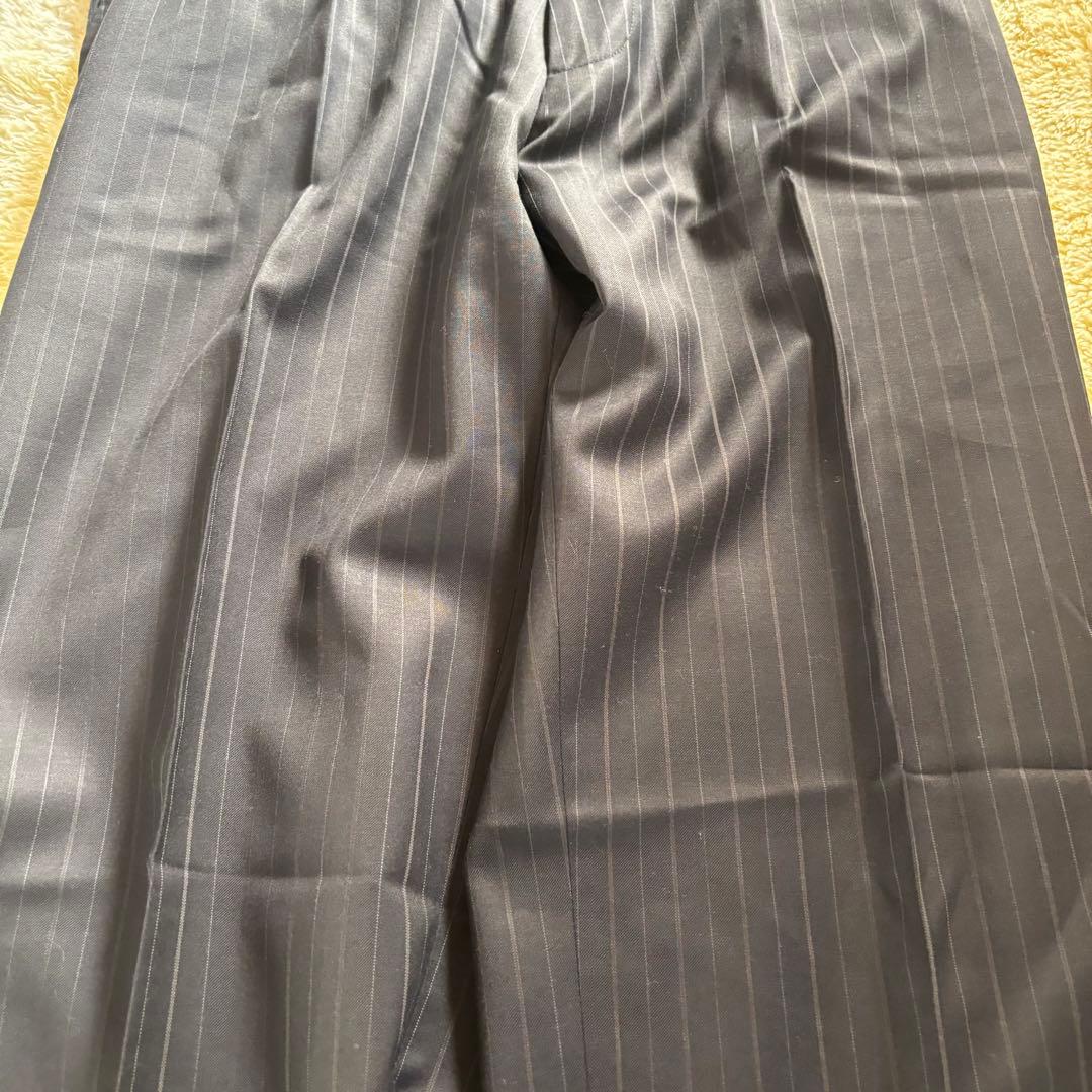 美品✨ヒューゴボス　セットアップ　ネイビーストライプ　48トルコ製　総裏