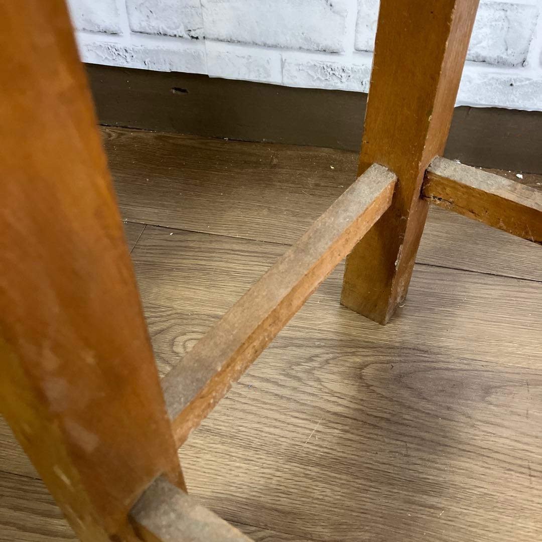 A-3 アンティーク 木製スツール 図工椅子 レトロ 飾り台 ヴィンテージ古家具