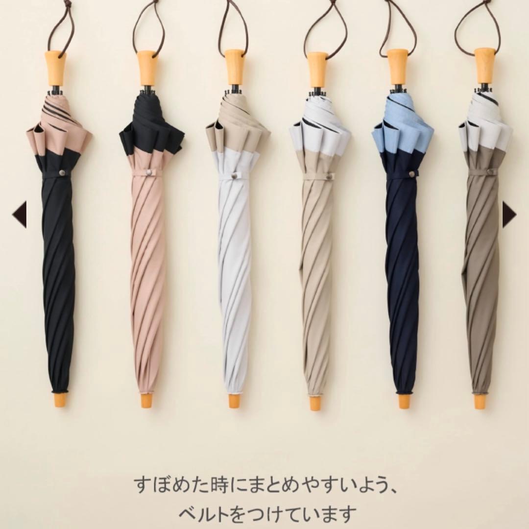 サンバリア100 折りたたみ日傘　２段折 コンビ ホワイト