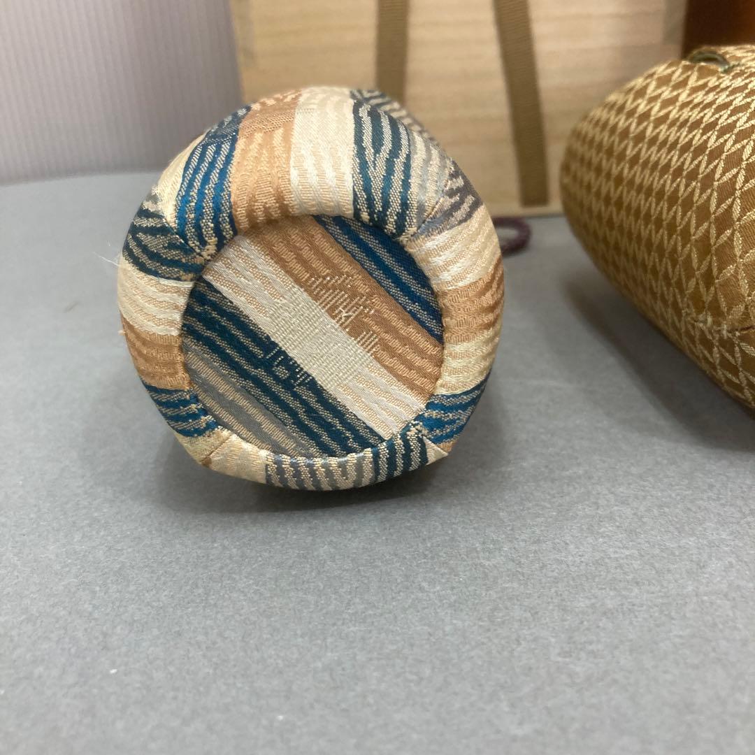 茶器　古美濃　耳付長茶入　老松ト号　妙玄斎書付　加藤光右衛門　共箱　S226MT