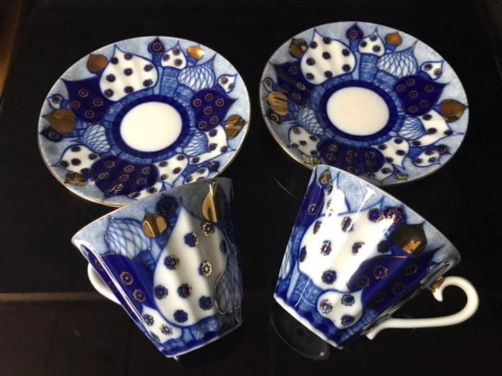 ロシアロモノーソフ インペリアルポーセリン玉ねぎドームティーセット新品