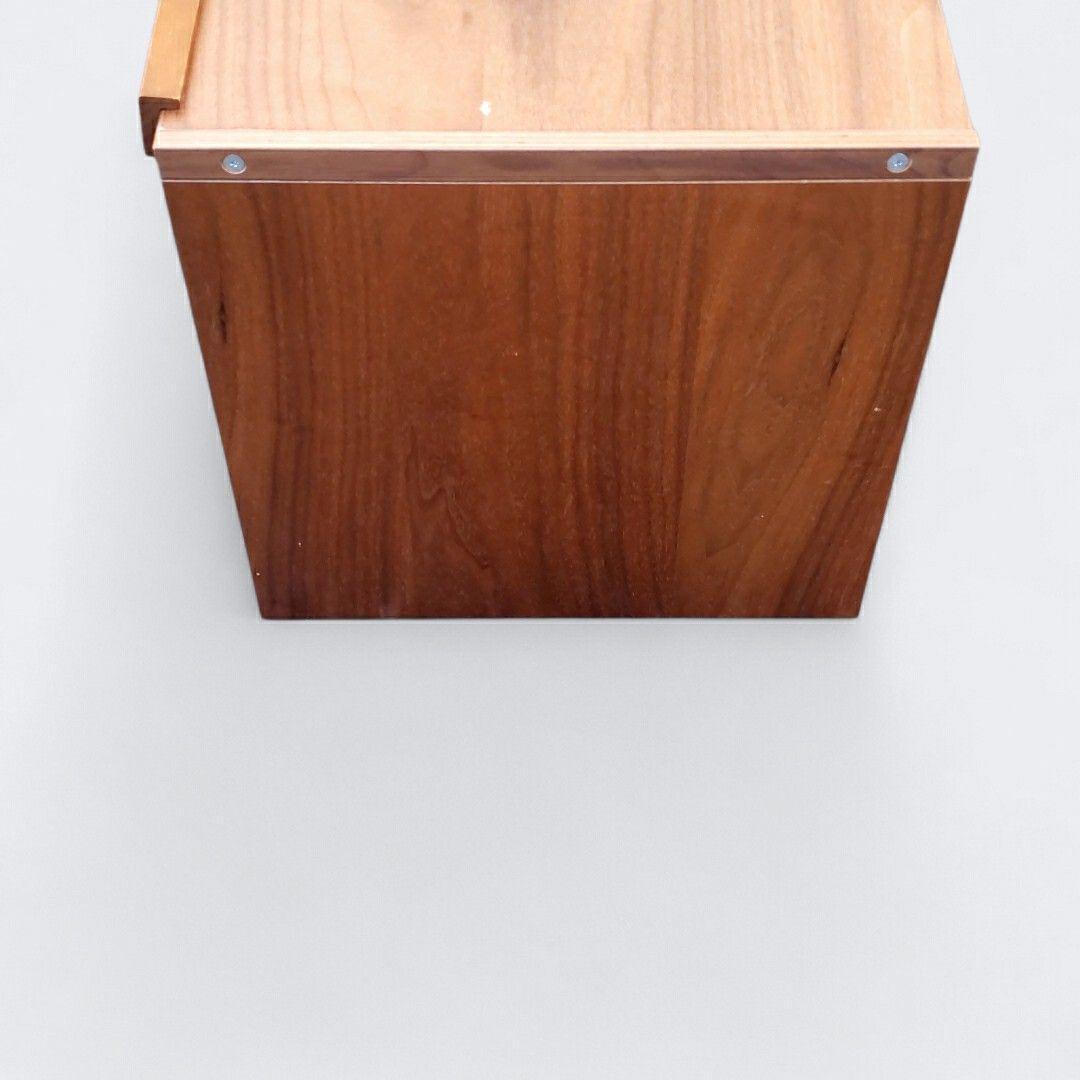 廃盤 希少 無印良品 ユニットシェルフ用 ボックス フラップ扉 ウォールナット