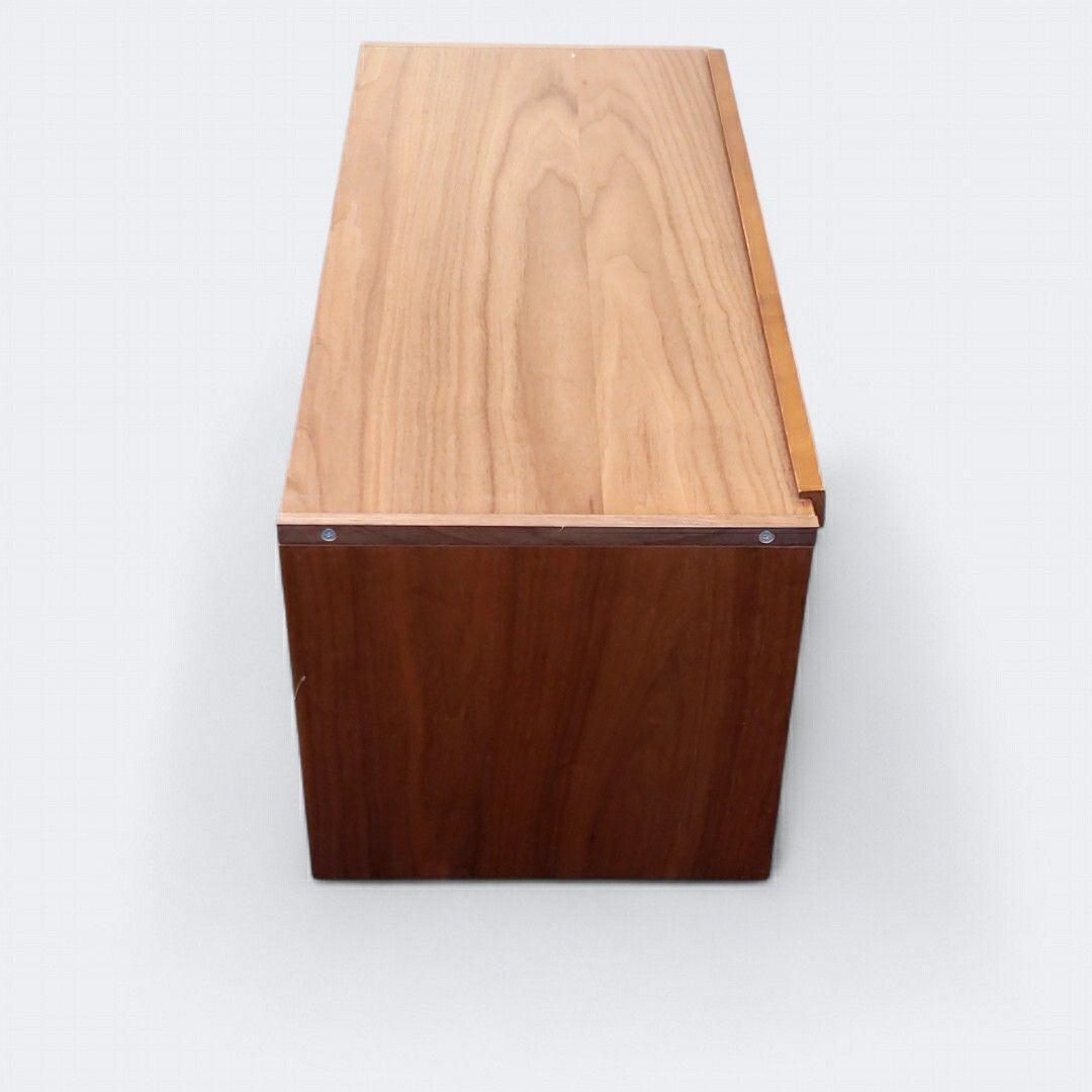 廃盤 希少 無印良品 ユニットシェルフ用 ボックス フラップ扉 ウォールナット