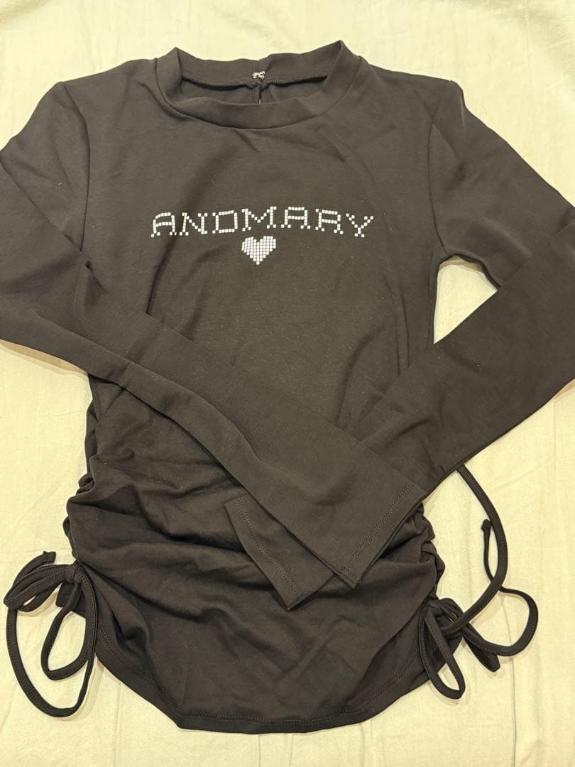 Dot mary logo tops BLACK①