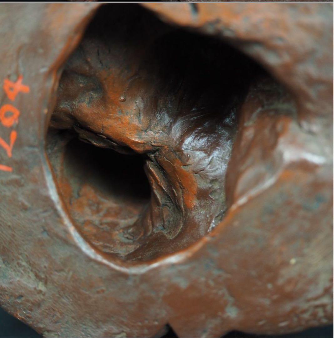 勝俣博送料無料 博物館級　江戸～明治　備前焼　女性像　在銘・木箱付★傑作★