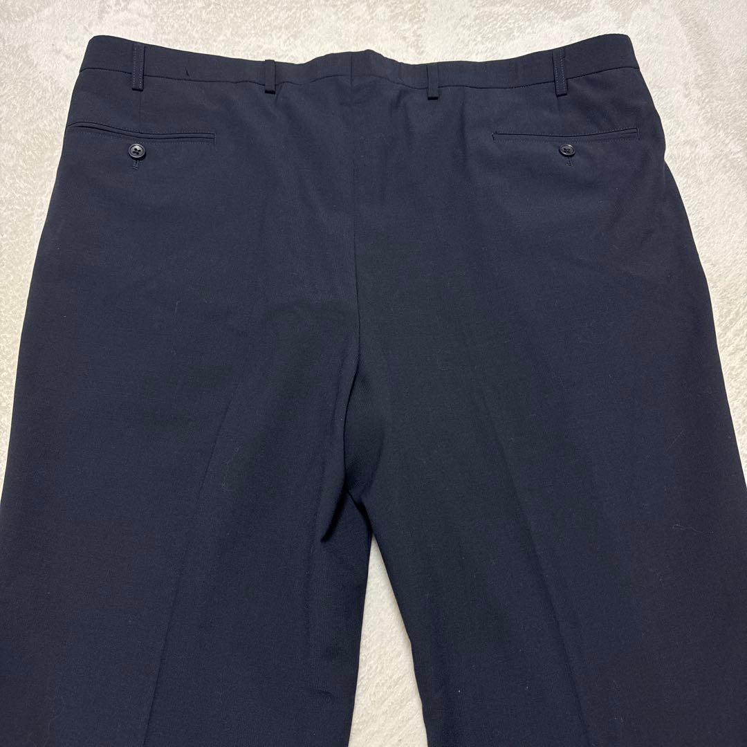 極美品 アオキ セットアップスーツ LES MUES 2B 背抜き 2XL 濃紺