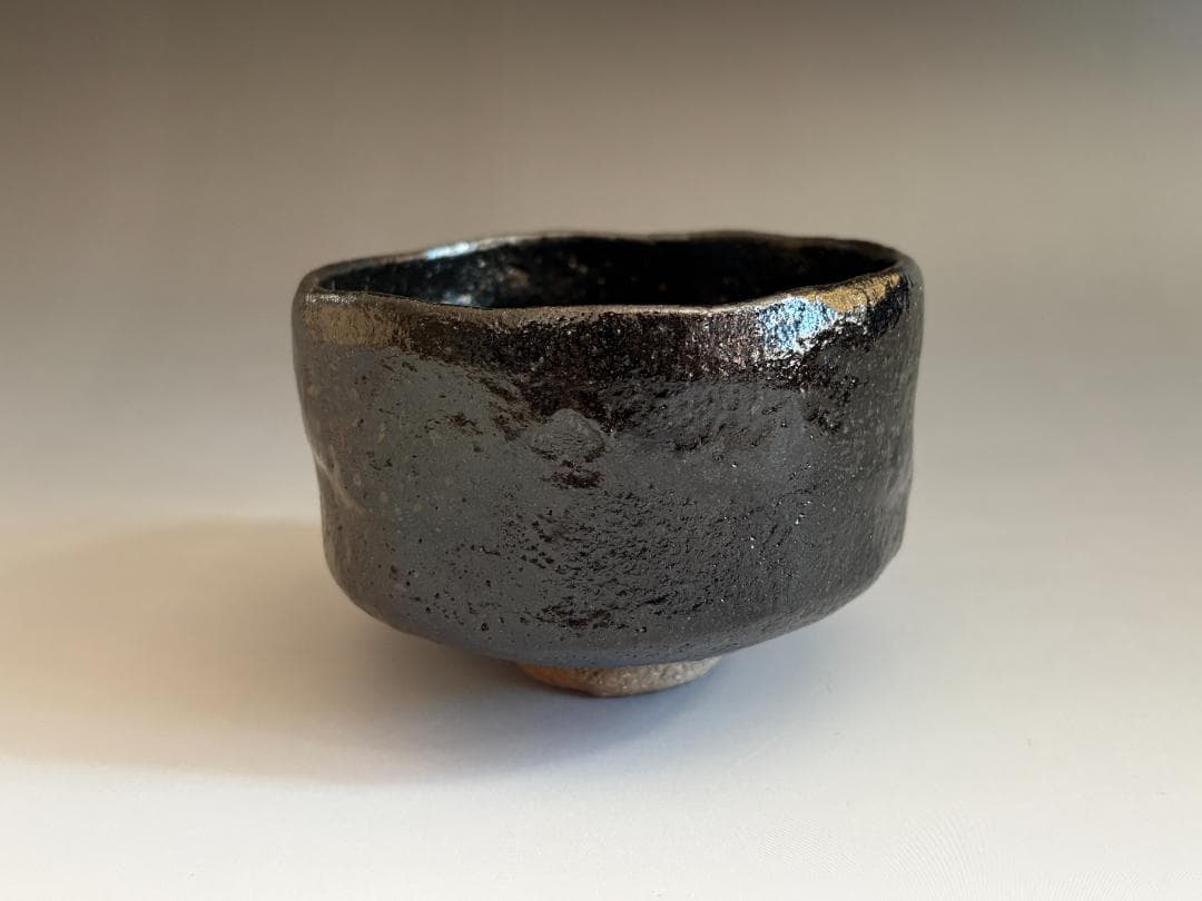 中村道年　黒楽茶碗　堀内宗完　兼中斎書付　銘「蓬莱」　茶道具　表千家