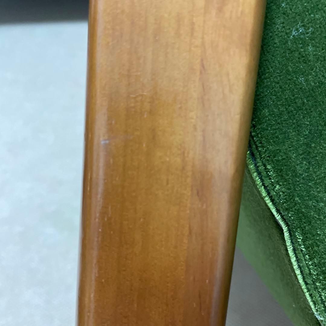 カリモク60 Kチェア　1シーター　モケットグリーン　緑　1人掛けソファ　椅子