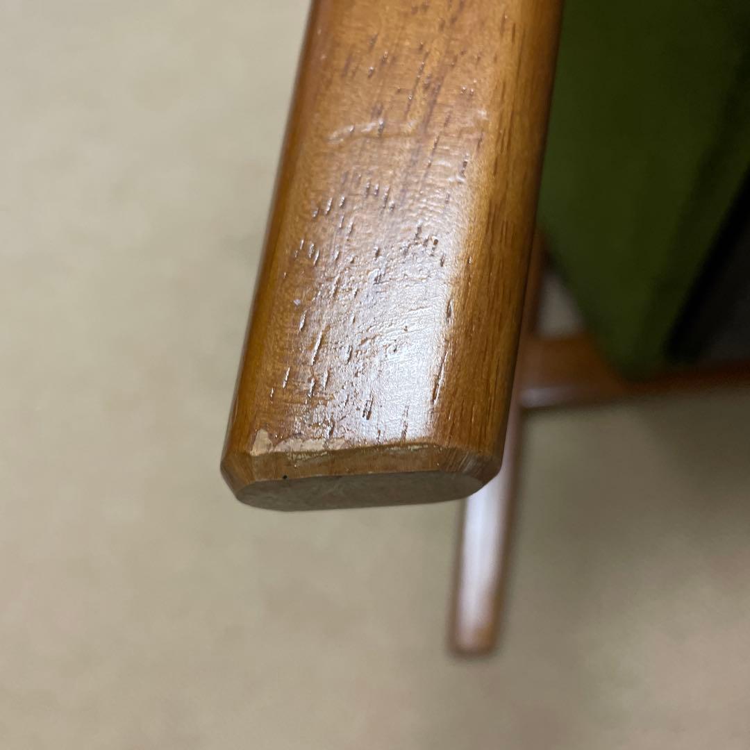 カリモク60 Kチェア　1シーター　モケットグリーン　緑　1人掛けソファ　椅子