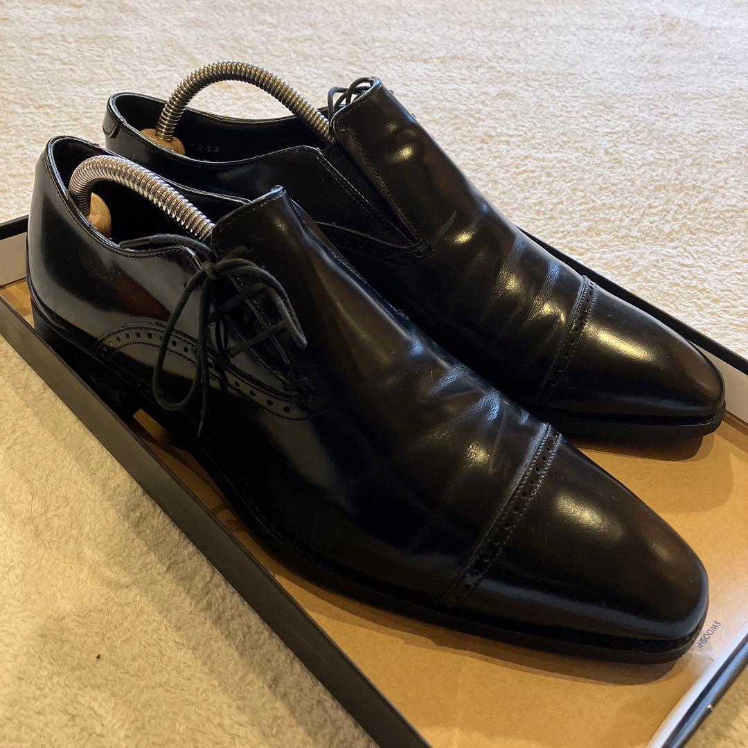 ブラックレザードレスシューズ27.5センチ相当