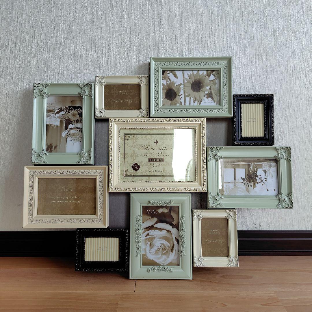 【みぃー❤️】フォトフレーム　アンティークバニラ　ミックス　2点セット